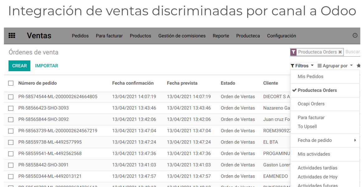 Producteca Odoo Connector Api