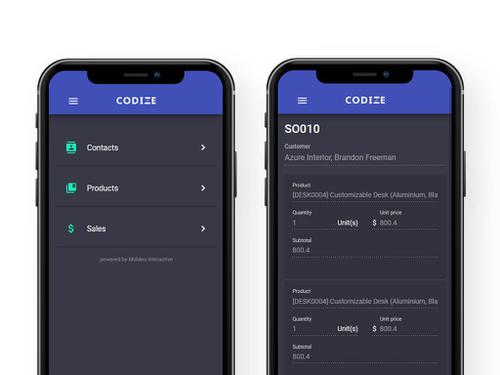 Codize App - Odoo App Mobile versión Community